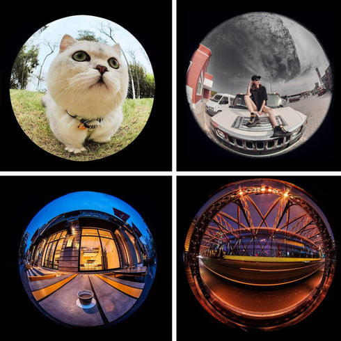 210° Fisheye Lens, Professional Cell Phone Lens for iPhone, Samsung, Pixel, BlackBerry, iPad, Notebook, Fish Eye Lens