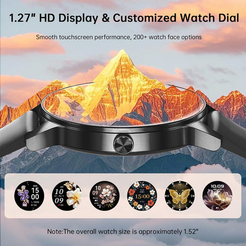 Lefitus 1.27" 130+ IP68 Smart Watches for Men Women(Answer/Make Calls), HD Screen Fitness Tracker with Heart Rate/Sleep