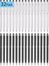 32 Pieces Stylus Pen for Touch Screens - 2 in 1 Universal Ballpoint Fine Tip Metal Pens, Black Ink for Most Capacitive