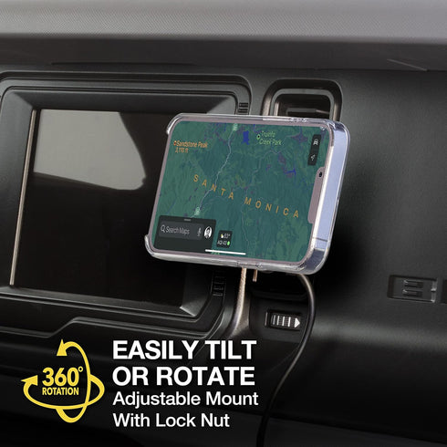 Scosche MQ5WDV-1 MagicMount Pro Charge5 - 15W Magnetic Qi-Certified Wireless Charging Phone Holder for Car
