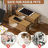 Kirigen Cord Management Box - Wooden Cable Organizer to Hide Power Strips and Electrical Plugs (Set of 2, Dark Brown)