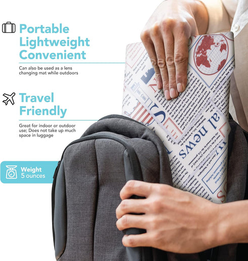 Foto&Tech Flexible Magic Cloth Wrapper, Anti-Scratch Camera Lens Book Wrap Travel Case, Compatible with DSLR Camera Lens