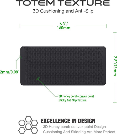 Anti Slip Pad Sticky Gripping Pad Sticky Gel Pad Multifunctional Fixate Gel Pads Non-Slip Mounting Pad Cell Pad, 6.3 x 2.8 inch (2 Pack) by JIMISHA