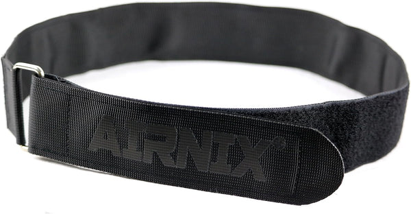 4pc 36" x 2" Nylon Webbing Hook and Loop Cinch Straps - Reusable Fastening with Metal Buckle