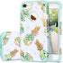 Fingic for iPhone 8/7 Case - Pineapple Hybrid 2 in 1 Shock-Absorbent Green Silicone & Polycarbonate Case with Pineapple