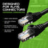 GearIT 20-Pack Cat6 Patch Cable, 1 Foot Snagless Flexible Ethernet Cable, Premium Series, Black