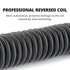 GUNMJO Pro Custom Coiled USB C Cable for Gaming Keyboard, Double-Sleeved Mechanical Keyboard Cable with Detachable Metal Aviator, 1.5M USB-C to USB-A, Carbon Black Color