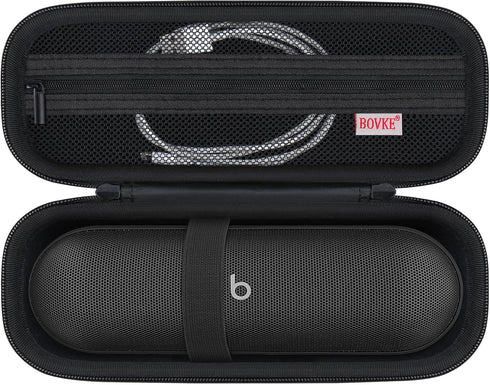 BOVKE Carrying Case for Beats Pill Wireless Bluetooth Speaker, Portable Speaker Holder Bag with Extra Mesh Pocket for
