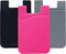 USA Merchant Card Holder for Back of Phone - Silicone Stick on Wallet for Credit Card, ID - 3 Pack (Black, Pink, Grey)