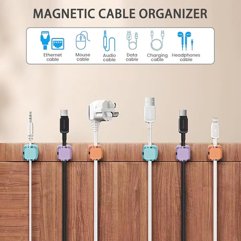 6 PCS Cable Organizer, Charger Organizer, Cord Holder for USB Charger Cable, Ideal Cable Management for Cars,