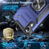 Anqrp Designed for iPhone XR Case, Military Grade Protective Phone Case Cover with Rotatable Metal Ring Kickstand,