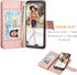 NJJEX Wallet Case for Galaxy S8, PU Leather, Rose Gold, 9 Card Slots, Detachable, Kickstand, Magnetic