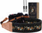 Padwa Lifestyle Camera Strap - 2" Full Grain Leather Ends, Vintage Embroidered Cotton Weave Soft Suede Fabric Padded