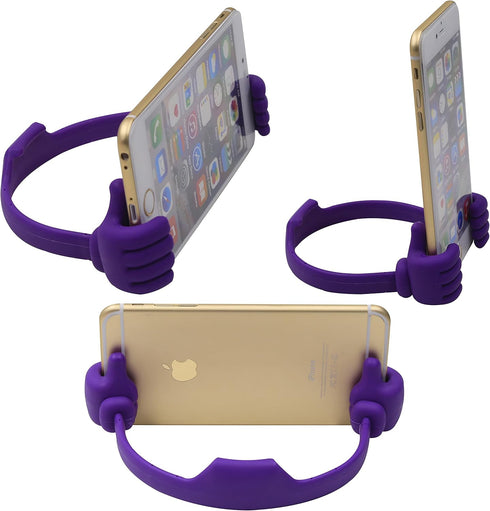 Honsky Thumbs-up Cell Phone Stand - Pack of 7, Universal Flexible Multi-Angle Holder in Assorted Colors