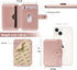 M-Plateau Slim Leather Wallet Phone Case, Adhesive Card Holder for Most Smartphones (Pink)