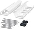 PAMO Cable Management Under Desk, Set of 2 for Easy Mounting Under-Table, with 10X Cable Ties, Desk Organizer for