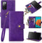 Antsturdy Samsung Galaxy S20 FE Wallet Case with Card Holder, RFID Blocking PU Leather Flip Cover, Purple