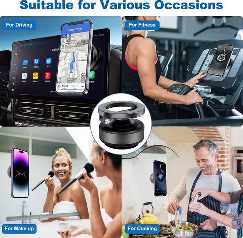 Generic 360 16/15/14/13/12, Electric Vacuum Magnetic Suction Phone Holder, Rotating, Universal Compatibility, Phone