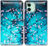 Bcov Case for iPhone 13, Plum Blossom Flower Leather Flip Phone Case Wallet