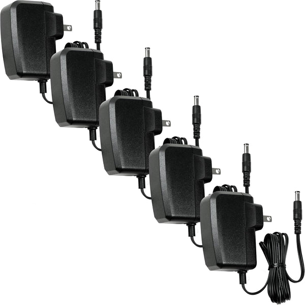 R-Tech 12V 1A Power Supply, 5 Pack Power Adapters, UL-Listed Low Voltage Transformers for LED Strip Light, Camera,