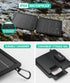 BLAVOR 10W Portable Solar Charger, Small Foldable Solar Panel with USB-C USB-A Outputs, Compatible with Cell Phone