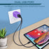 USB Plug Wall Charger Fast Charging Block, Dual Port AC Adapter for iPhone 15/14/13/12/11 Pro, Samsung Phones