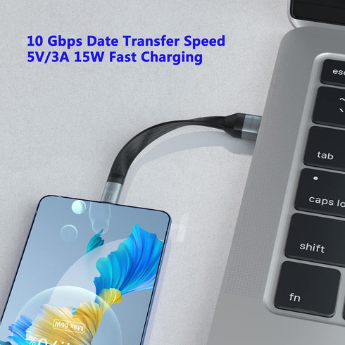 USB C Android Auto Cable, 10Gbps 3A Fast Charging USB to USB C Cable, Short USB 3.1 Gen 2 Cable Compatible with Quest