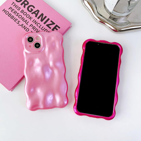 Qokey Bling Glitter Phone Case for iPhone 15 Pro Max, Shockproof Camera Lens Protection, Warm Rose