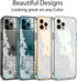 Coolwee Clear Glitter Compatible with iPhone 12 Pro Max Case, Thin Flower Cute Crystal Lace Bling Protective Cover