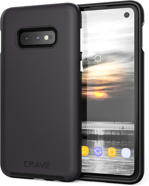 Crave Dual Guard for Samsung Galaxy S10e Case - Shockproof Protection Dual Layer Case in Black