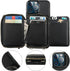 Bocasal RFID Blocking Wallet Case for iPhone 13 Pro Max, Adjustable Crossbody Zipper Purse with Kickstand, Black