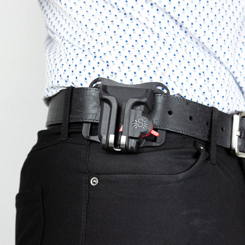 Spider Holster BlackWidow Camera Holster + Pin, Self Locking Holster for Lightweight Camera Carrying from Any Belt