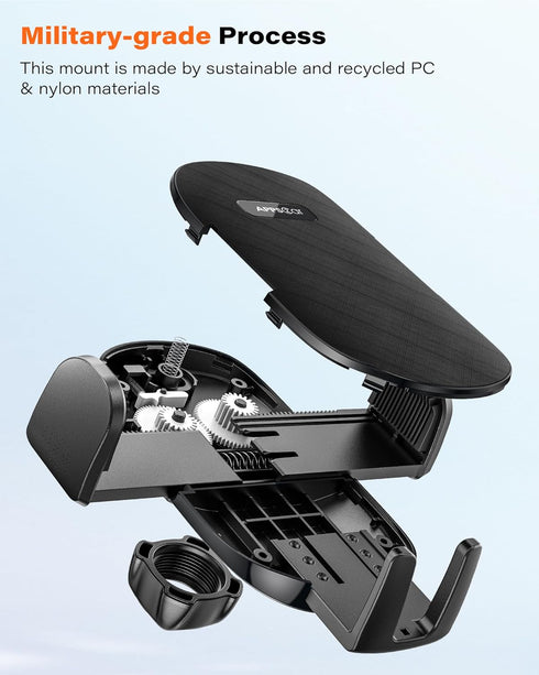 APPS2Car Car Phone Holder Mount - Dashboard/Windshield Holder for iPhone, Samsung, All Phones, Black