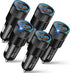 USB C Car Charger, 5 Pack 38W Dual Ports USB-C & USB-A Fast Charging Adapter for iPhone 15 14 13 12, Samsung S24