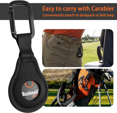 Neoprene Protective Case for Bushnell Wingman/2 Golf GPS Speaker with Carabiner Anti-Lost Holder
