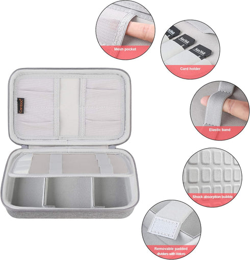 Canboc Hard Electronic Organizer Travel Case - Electronics Accessories Cable Gadget Wire Storage Bag Double Layer