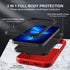 for iPhone 13 Pro Max Case, Military Grade 3 in 1 Heavy Duty Shockproof Case with 2Pcs Tempered Glass Screen Protector