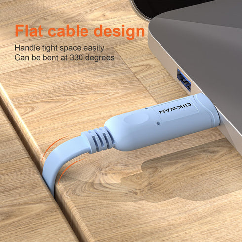 USB Cisco Console Cable, USB to RJ45 Console Cable for Routers/Switch, Compatible with Windows 7, 8, 10