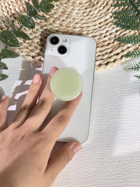 Solid Color Phone Grip Stand - Cute Resin Clear Cell Phone Holder, Handmade Expandable Collapsible Accessory, Phone
