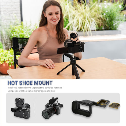 A7C A7CR 7CII 7C 7C A7C) Upgraded II Eyecup Eye Cup with Hot Shoe Cover, Soft Silicon Extended Viewfinder Eyepiece