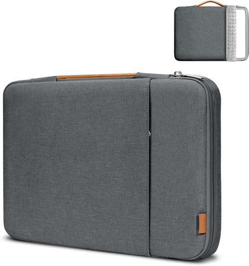 360 Protective Laptop Sleeve for 15.6-16.1 inch, Portable Bag for HP Dell Asus Acer Gaming Notebook, Gray