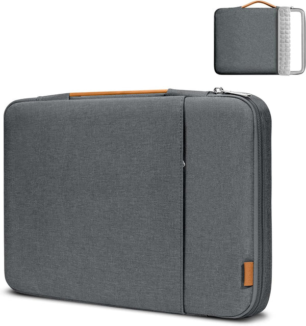 360 Protective Laptop Sleeve for 15.6-16.1 inch, Portable Bag for HP Dell Asus Acer Gaming Notebook, Gray