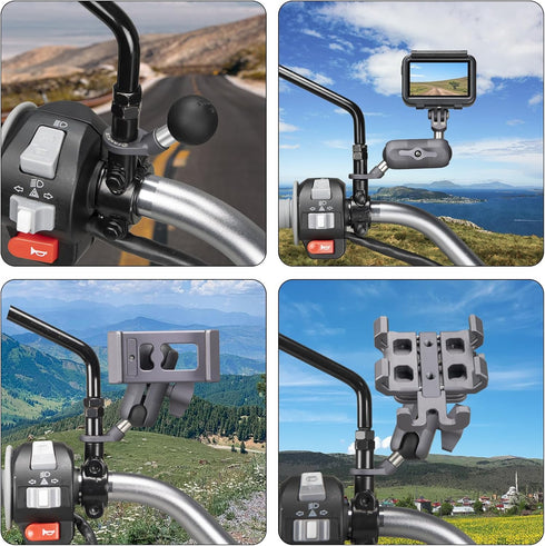 FANAUE MB-01 Angled Bolt Head Adapter Ball Base with 10mm Mounting Hole for RAM Mounts B Size