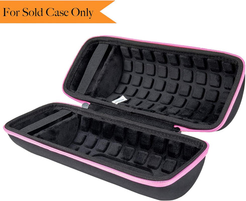 co2CREA Hard Travel Case for JBL Charge 4/5 Waterproof Bluetooth Speaker (Black Case + Pink Zipper)
