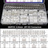 Taiss 560PCS 2.54mm JST-XH Connector Kit, 2/3/4/5/6 Pin Housing Female and Male Adapter Cable Connectors