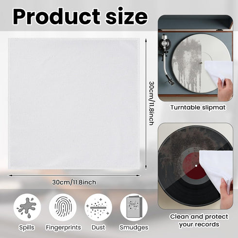 8 Pack 12" 12" Honeydak Microfiber Record Cleaning Cloth, x Reuseable Anti Static Towels for Glasses, TV Screen