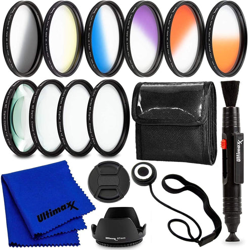 Ultimaxx 58MM Complete Lens Filter Accessory Kit - Designed for Canon EOS 9000D, 800D, 760D, 750D, 700D