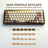 XVX MOA Japanese Keycaps, Fugaku Brown Keycaps, 140 Keys PBT Dye Sublimation Custom Set for Mechanical Keyboards