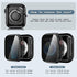 Waterproof Privacy Case Compatible with Apple Watch Series 9/8/7 45mm with Anti-peep Screen Protector, iWatch Face Cover Protective Bumper for iWatch Case 45mm Black