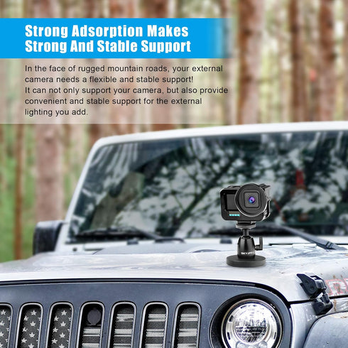 Magnetic Camera Stand - Mini Ball Head Heavy Duty Metal for Secure Attachment to Steel or Other Magnetic Surfaces